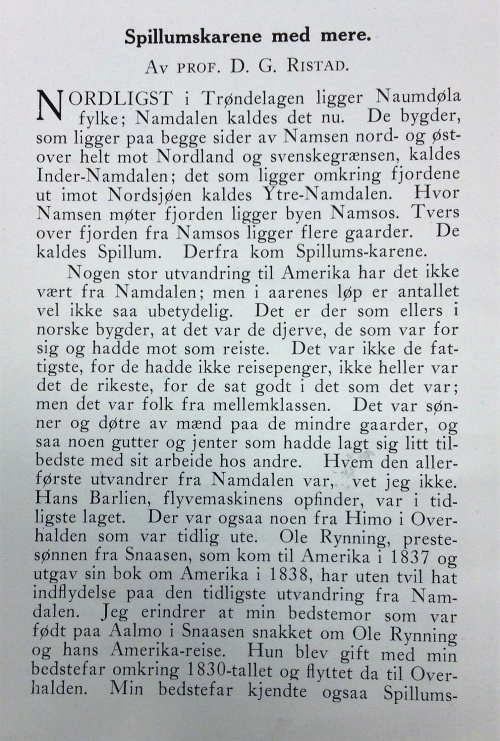 Spillumkarene fra Namsos
