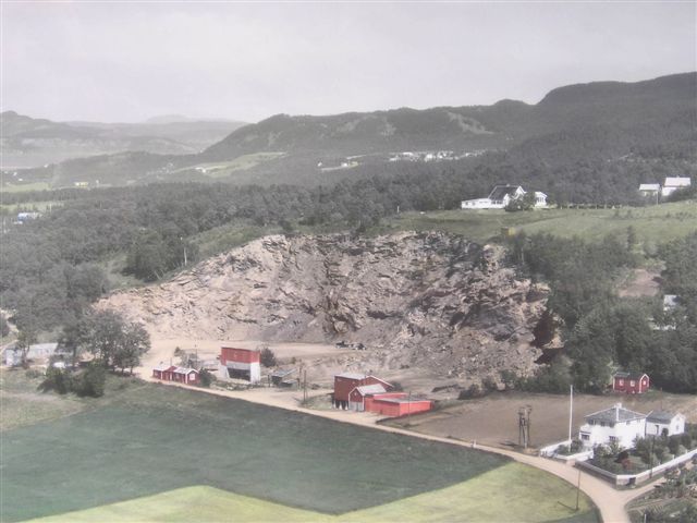 Luftfoto Bergheim steinbrudd i 1958