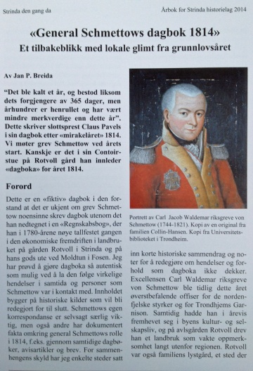 General Schmettows dagbok 1814